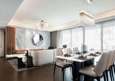 壹思設(shè)計-140㎡山茶白唯美樣板間