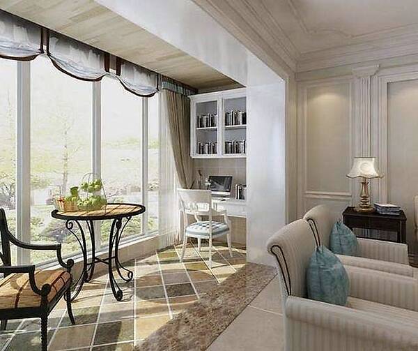 打通陽臺的客廳陽臺一體設計，門框這個細節千萬不要忽視